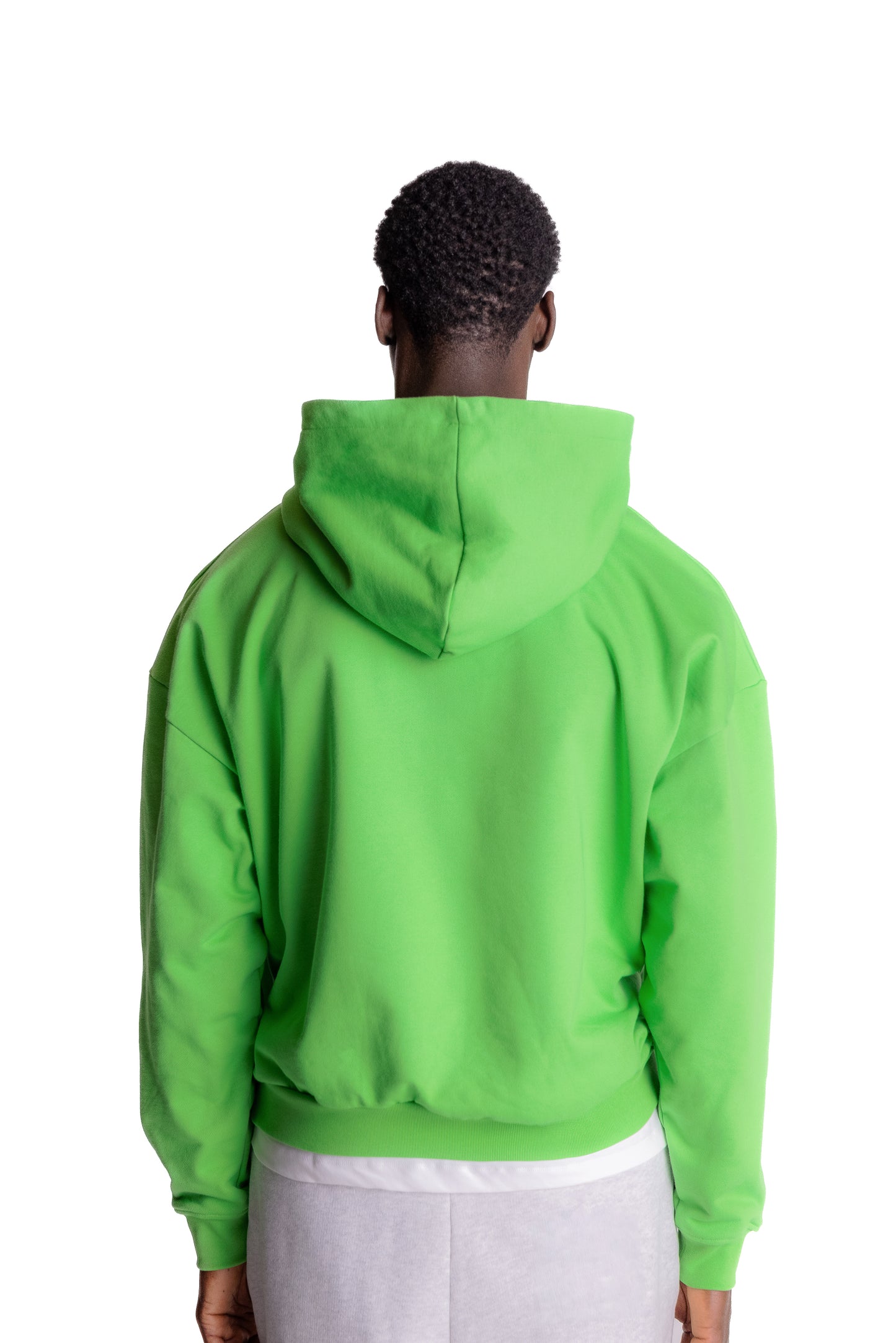 GREEN TAPERED HOODIE
